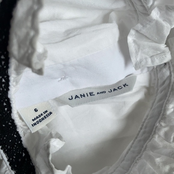 Janie And Jack | White Ruffle High Neck Sleeveless Blouse | 6 - Picture 9 of 11